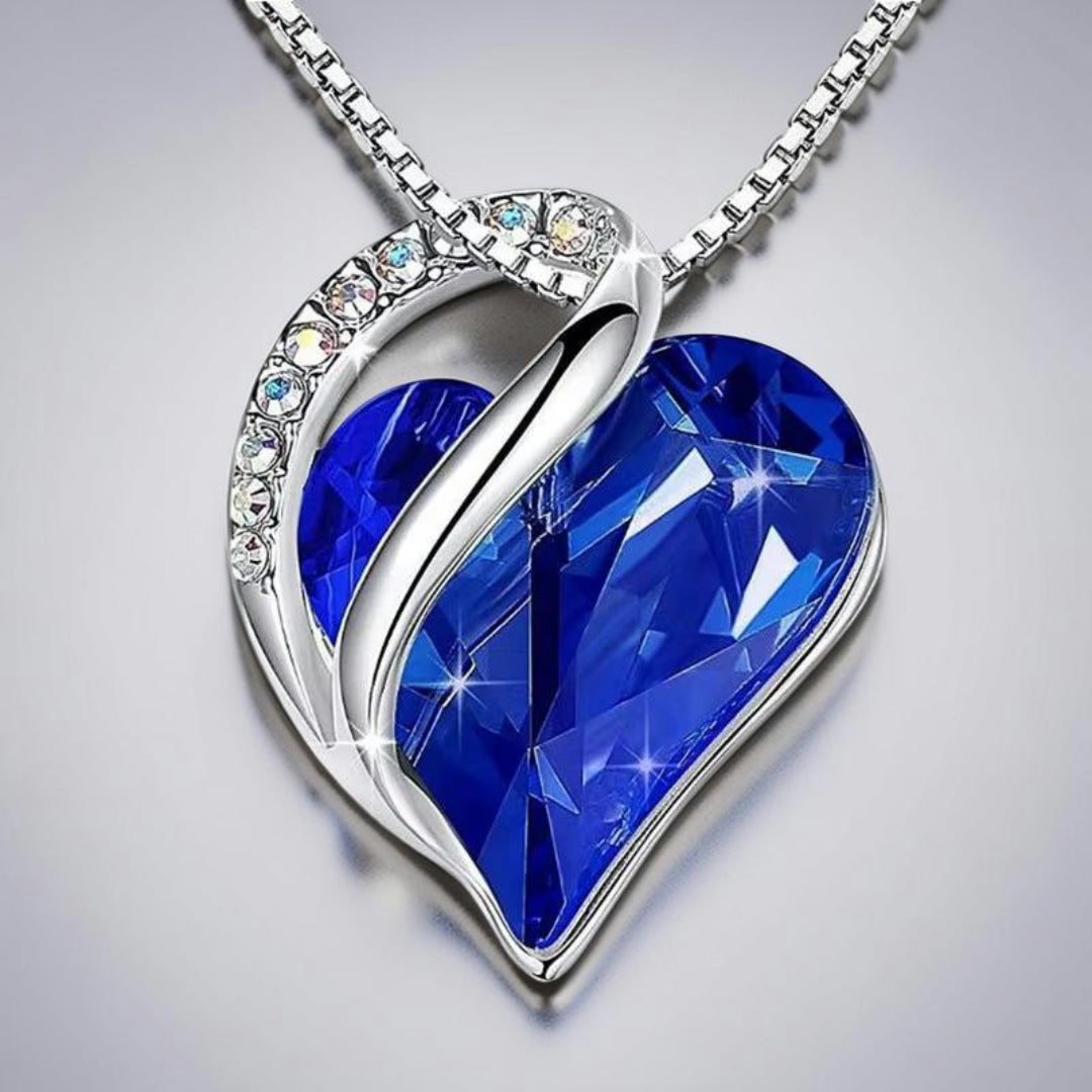 Mother's Day Gift Necklace Heart Pendant Crystal Love Jewelry