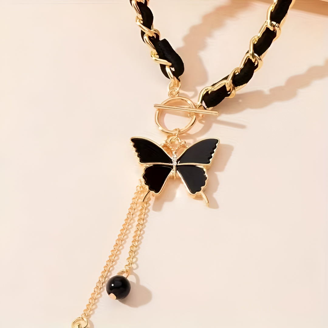 Collana Donna Regalo Festa Mamma Choker Farfalla Pendente