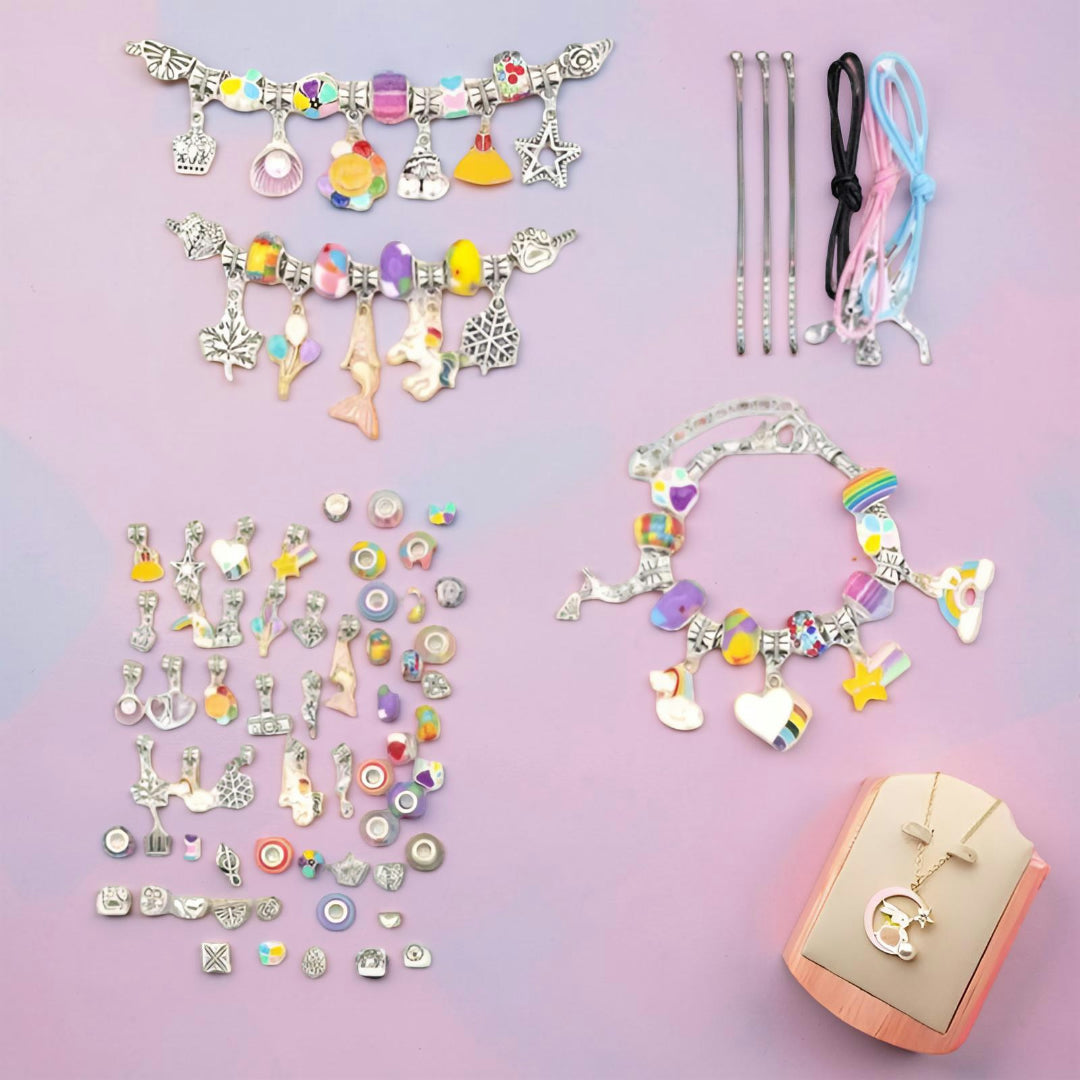 Set creativo per bambini per realizzare braccialetti - Regalo per la Festa della Mamma