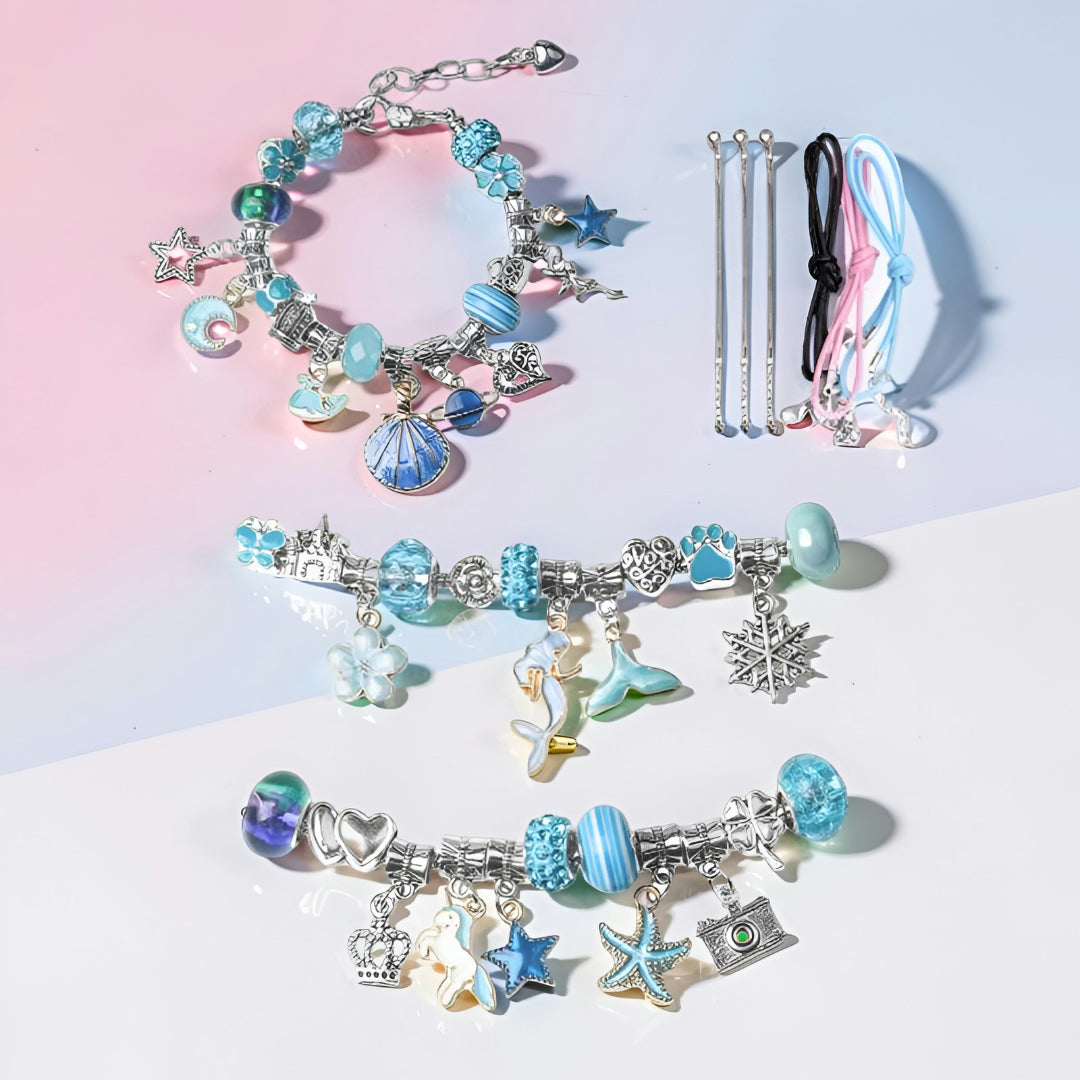 Set creativo per bambini per realizzare braccialetti - Regalo per la Festa della Mamma
