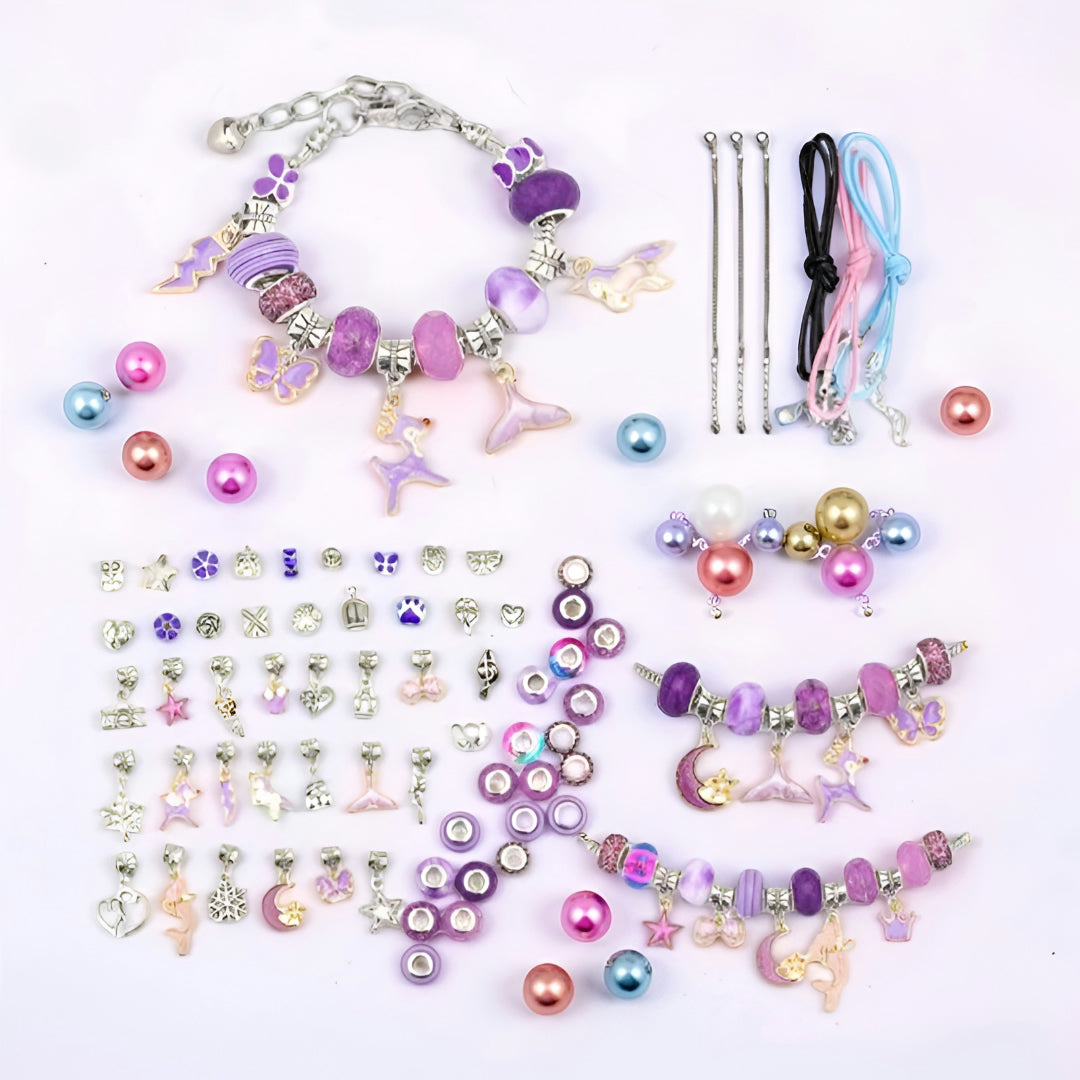 Set creativo per bambini per realizzare braccialetti - Regalo per la Festa della Mamma