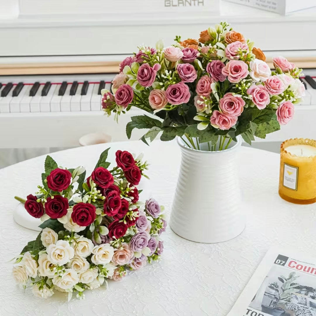 Mother's Day Gift Artificial Flower Rose Bouquet Table Decoration
