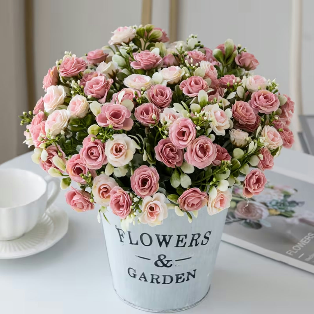 Regalo para el Día de la Madre Ramo de Rosas de Flores Artificiales Decoración de Mesa
