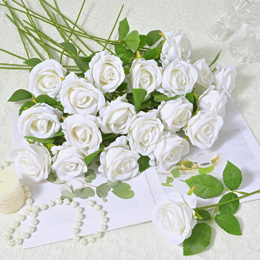 Moederdag Cadeau Kunstrozen Set Rood DIY Boeket - Image 13