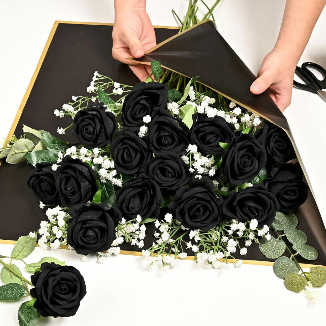 Moederdag Cadeau Kunstrozen Set Rood DIY Boeket - Image 9