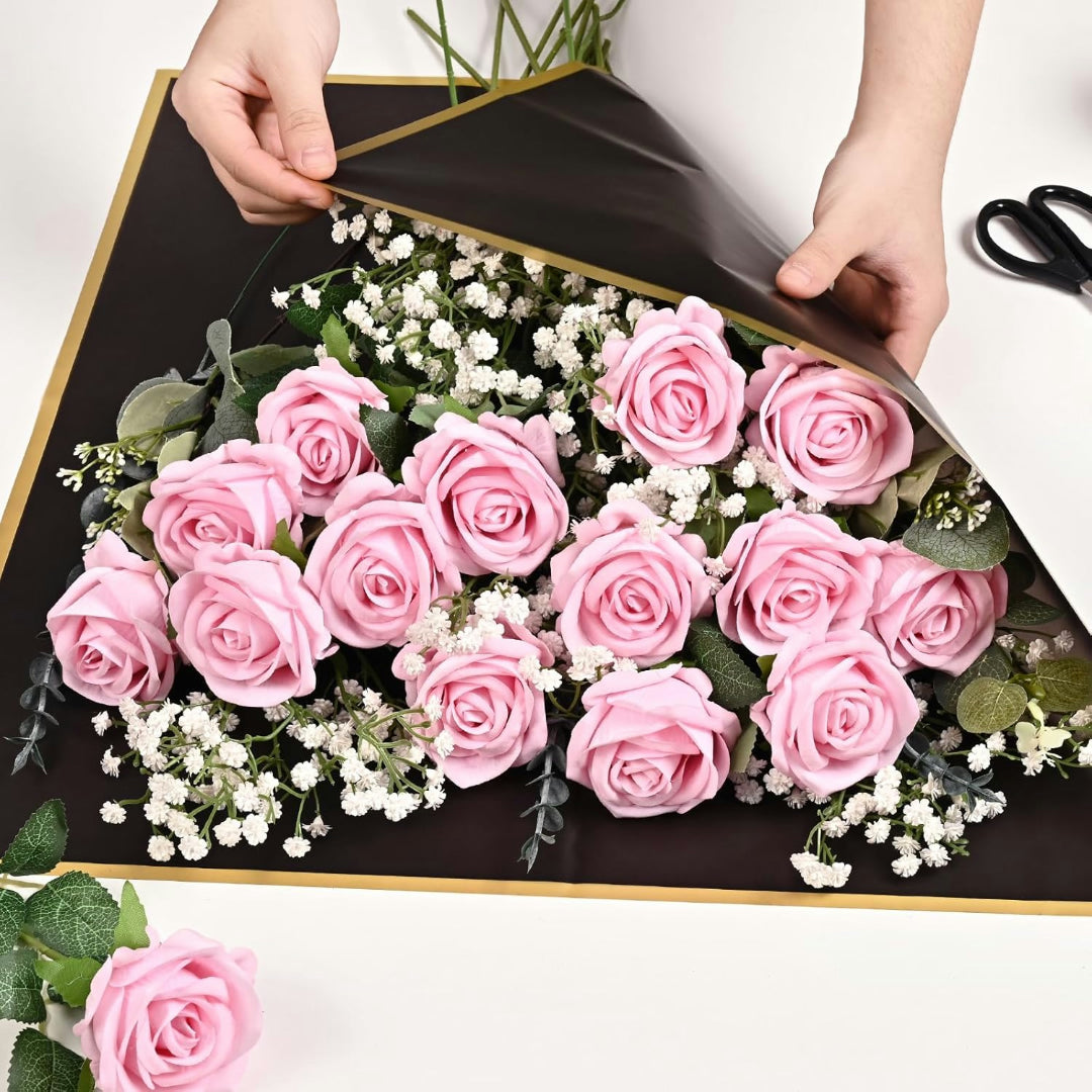 Moederdag Cadeau Kunstrozen Set Rood DIY Boeket - Image 11