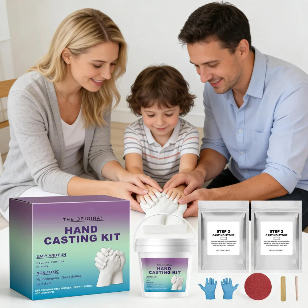 Kit de regalo para el Día de la Madre: Set de impresión en yeso 3D de huella de mano para mamá