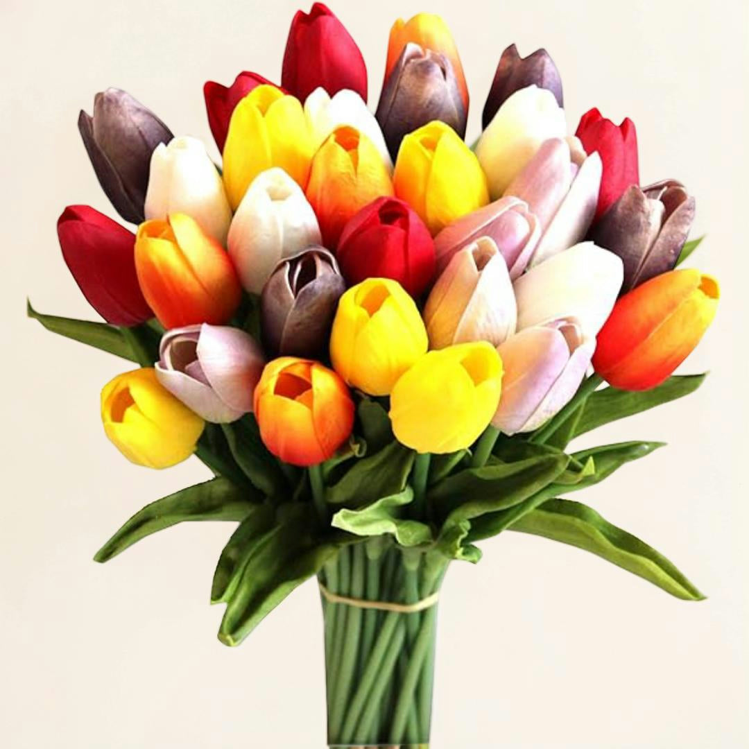 Regalo Festa della Mamma Mazzo di Tulipani Arte Decorazione da Tavolo