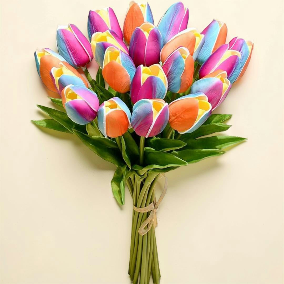 Regalo Festa della Mamma Mazzo di Tulipani Arte Decorazione da Tavolo