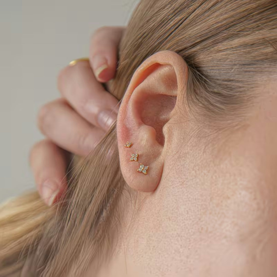 Moederdag Cadeau Oorbellen Dames Bloem Studs Design - Image 6
