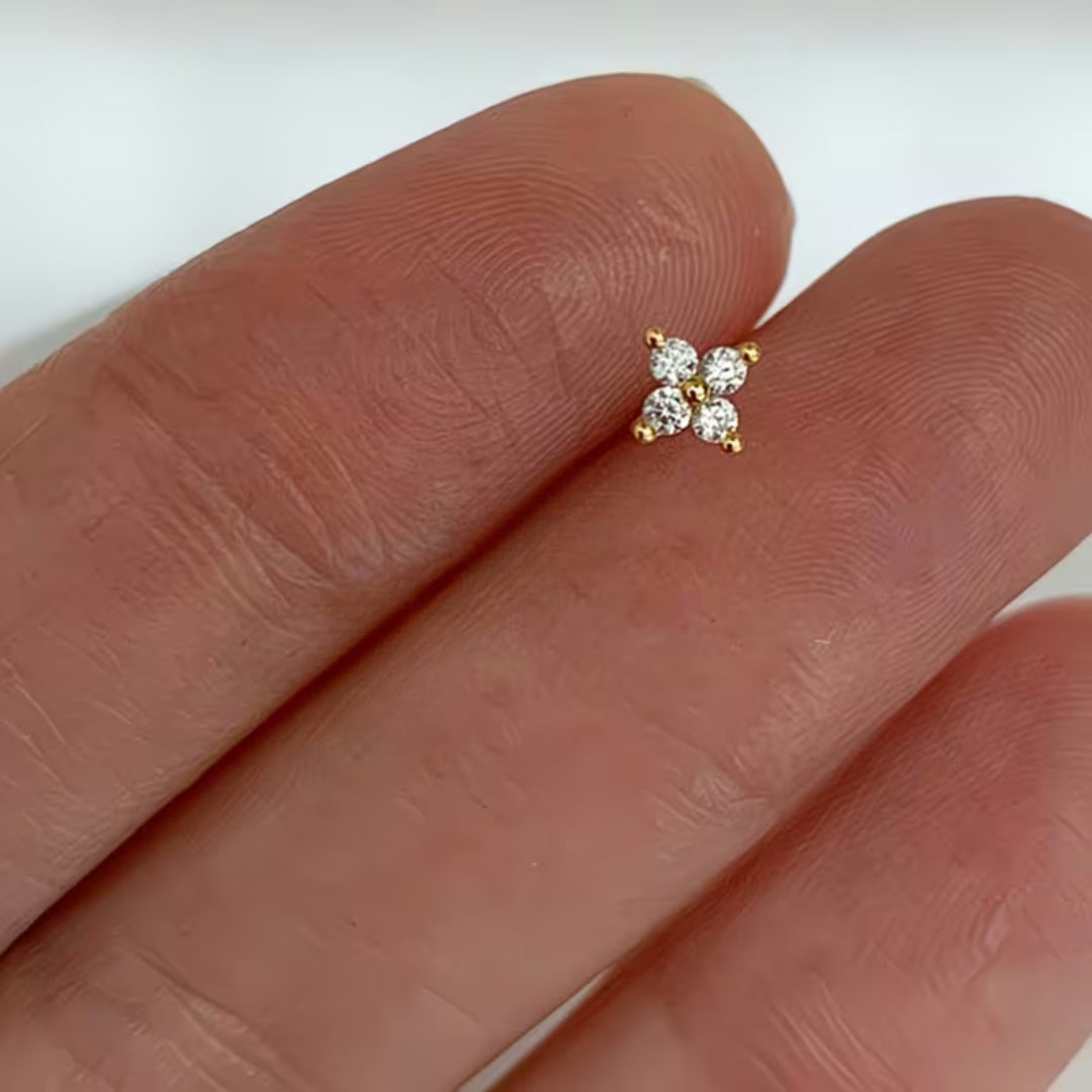 Moederdag Cadeau Oorbellen Dames Bloem Studs Design - Image 4