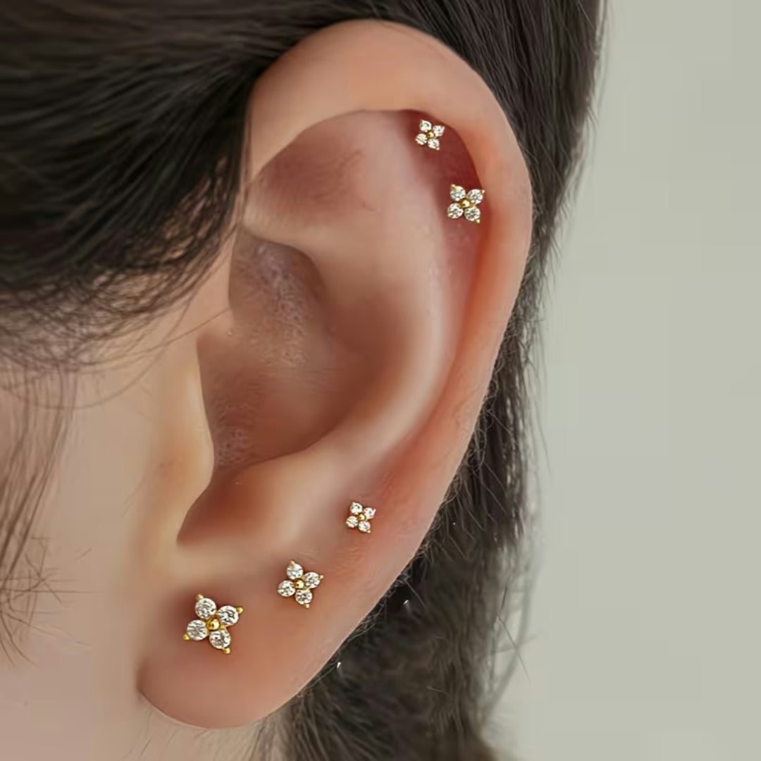 Moederdag Cadeau Oorbellen Dames Bloem Studs Design - Image 8