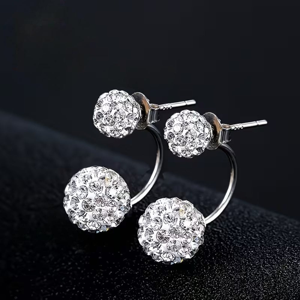 Moederdag Cadeau Oorbellen Dames Dubbele Bol Studs Elegant