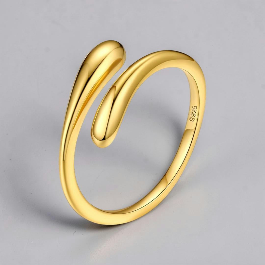 Moederdag Cadeau Ring Dames Verstelbaar Dubbele Steen Open