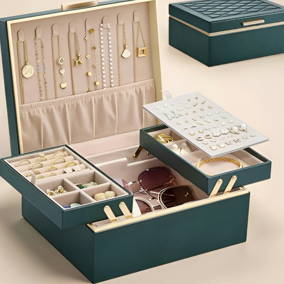 Scatola porta gioielli organizer regalo per la Festa della Mamma con cassetto