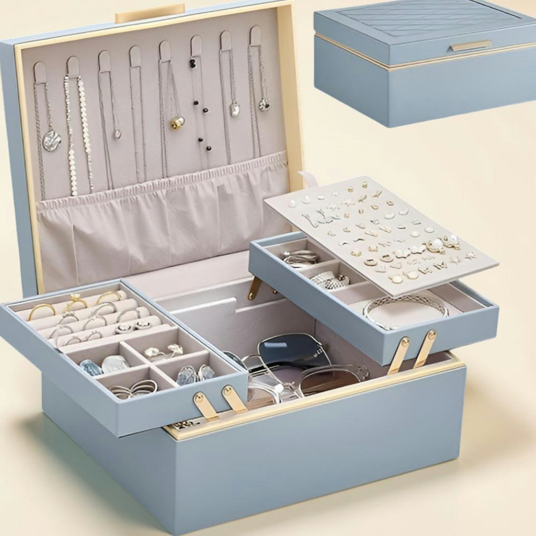 Scatola porta gioielli organizer regalo per la Festa della Mamma con cassetto