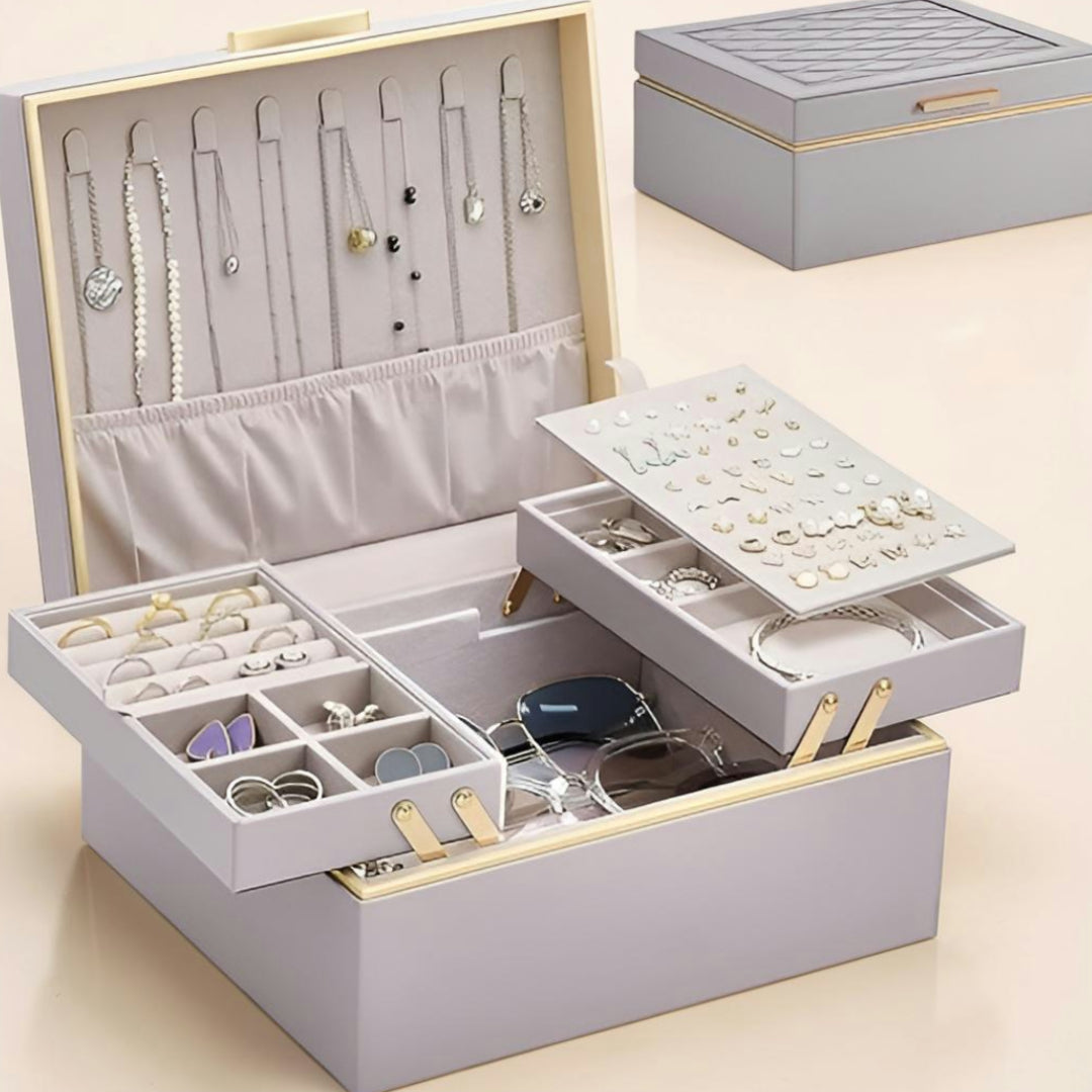 Scatola porta gioielli organizer regalo per la Festa della Mamma con cassetto