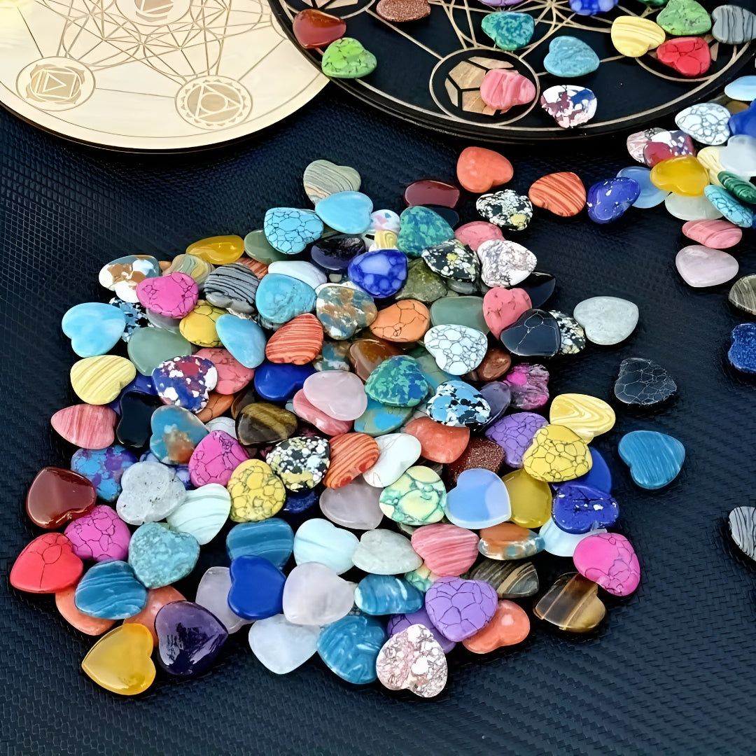 Decorazione Cuore Regalo Festa Mamma Pietre Set DIY