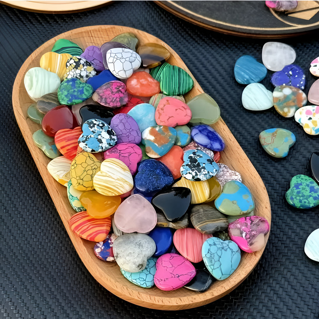 Decorazione Cuore Regalo Festa Mamma Pietre Set DIY