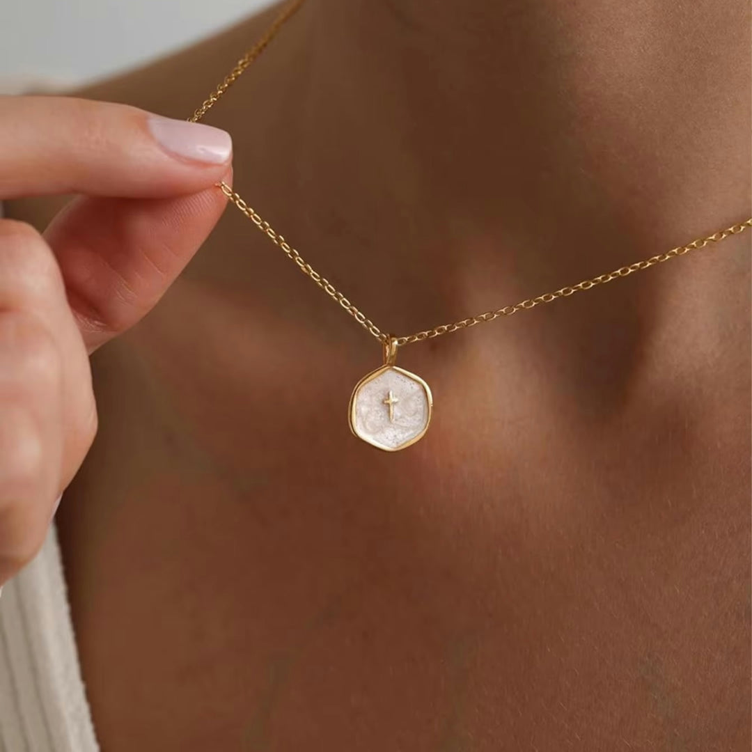 Collana Festa della Mamma Donna Ciondolo Croce Gioiello Minimalista
