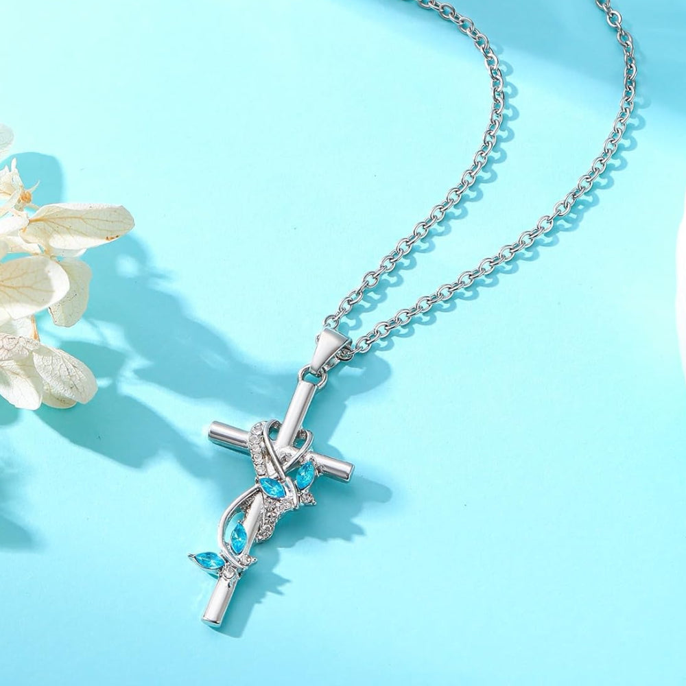 Collana Festa della Mamma Donna Ciondolo Croce Design Fiocco Gioiello