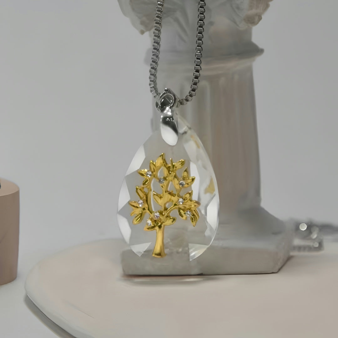 Moederdag Ketting Dames Levensboom Hanger Druppel Design Sieraad