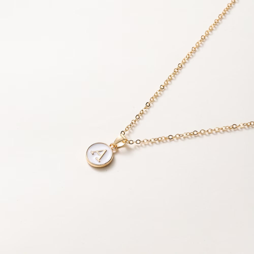 Moederdag Cadeau Ketting Dames Verstelbaar Initial Hanger Emaille