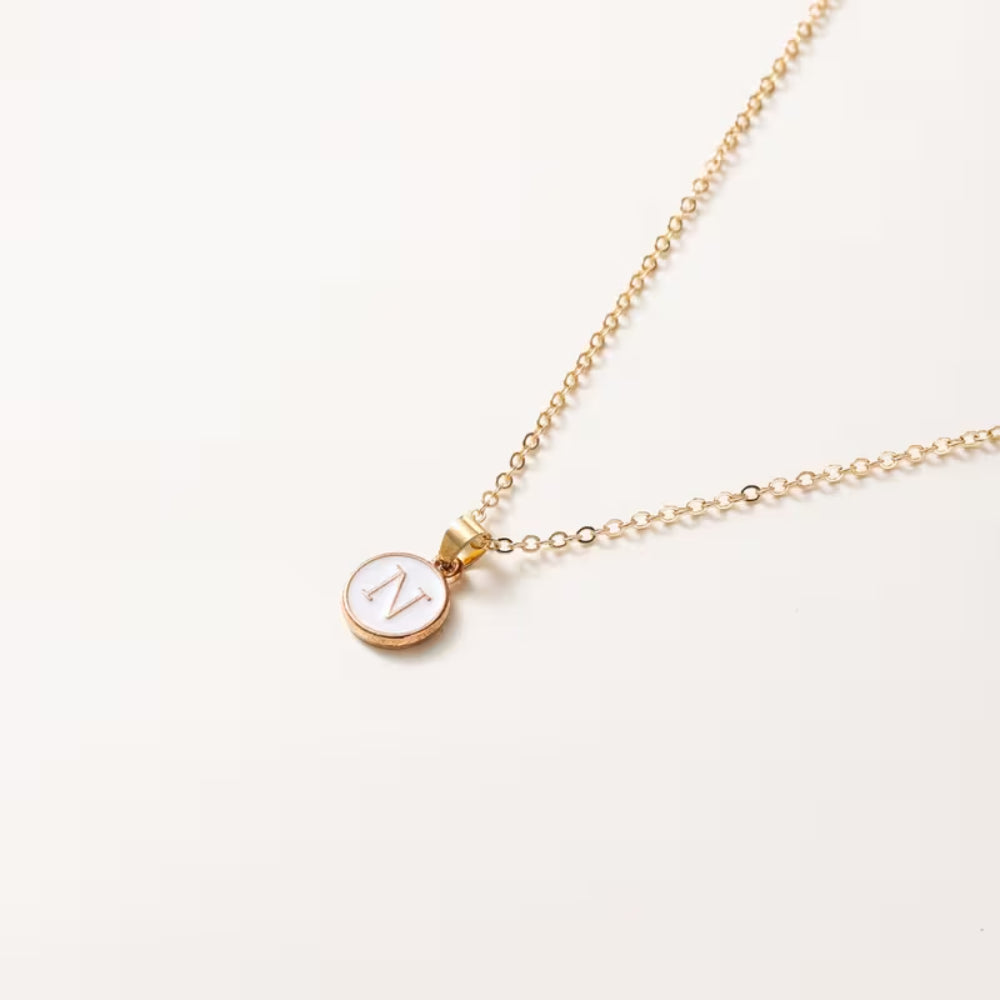 Collana Regalo Festa della Mamma Donna Regolabile Ciondolo Iniziale Smalto