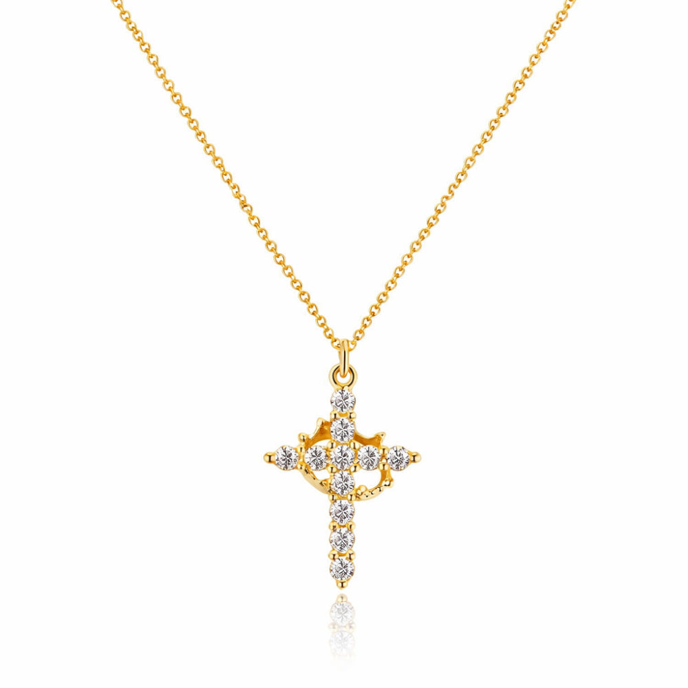 Mother's Day Necklace Cross Pendant Women Gold Silver Jewelry