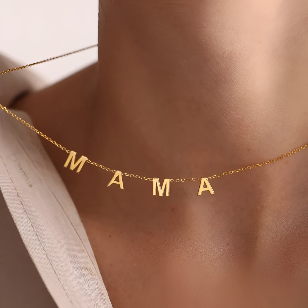 Moederdag Ketting Mama Letter Naam Sieraad Dames Cadeau