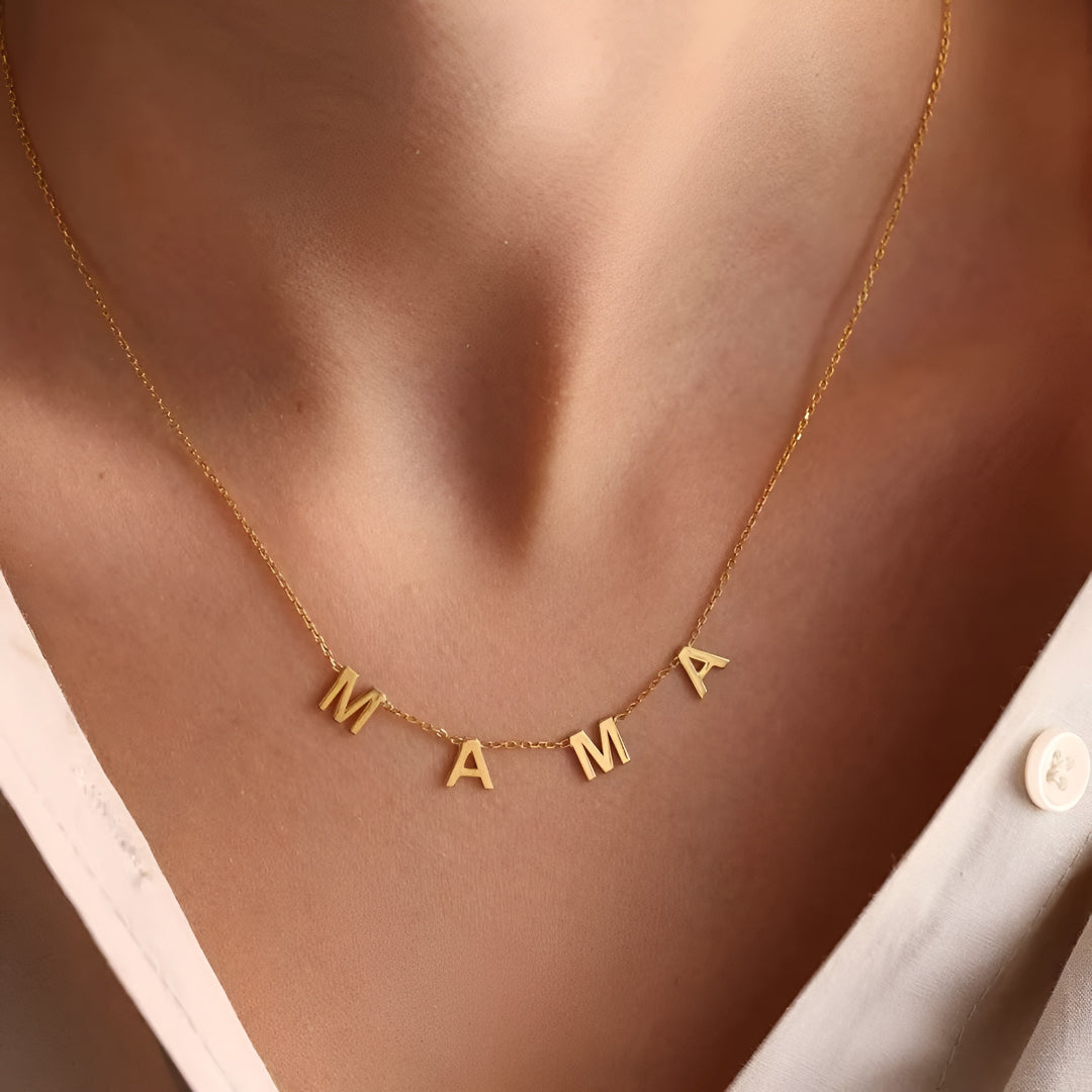 Moederdag Ketting Mama Letter Naam Sieraad Dames Cadeau