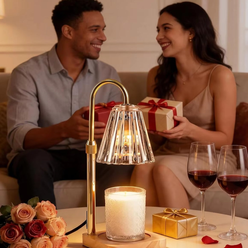 Lâmpada de Dia da Mãe Aquecedor de Vela Elétrico Regulável com Temporizador Decoração