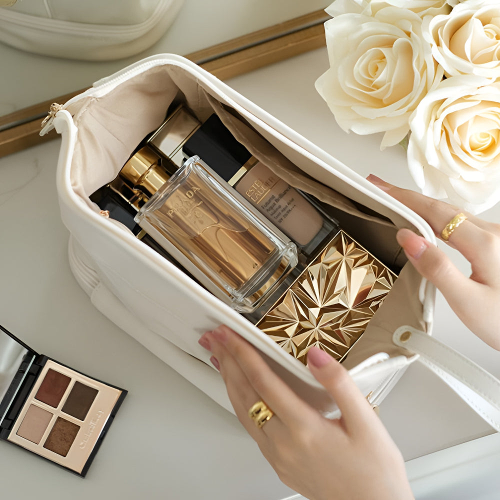 Borsa Trucco Organizer Donna Viaggio Doppio Scomparto