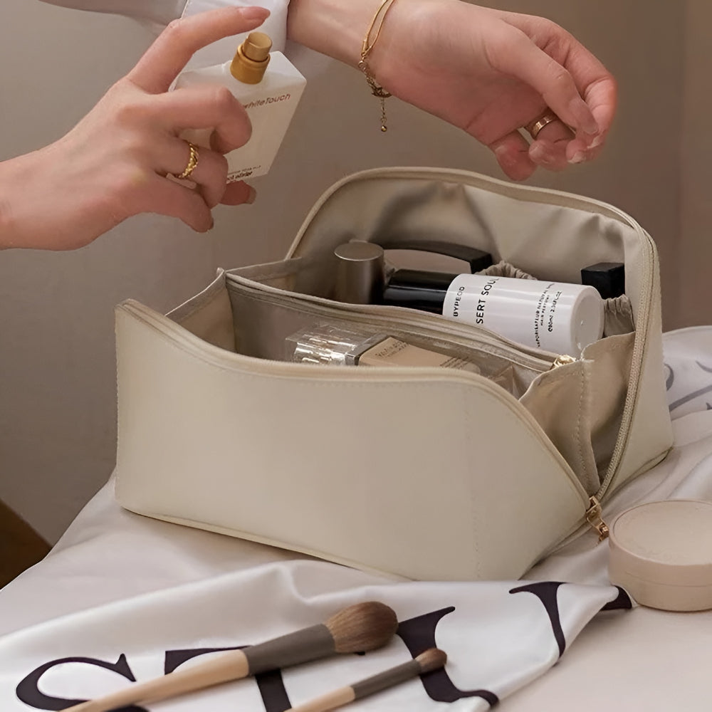 Borsa Trucco Organizer Donna Viaggio Doppio Scomparto