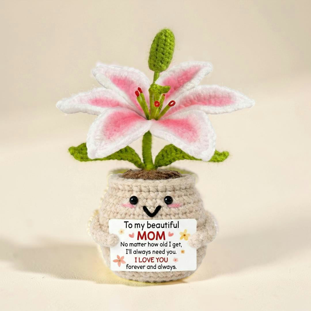 Decorazione floreale all'uncinetto fatta a mano per la Festa della Mamma