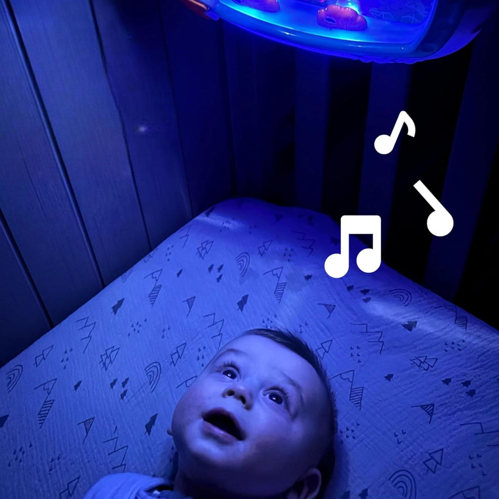 Baby Mobile Music Box Projector Night Light Sound Sleep Aid
