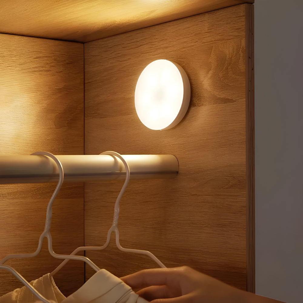 Lámpara nocturna con sensor de movimiento, luz LED inalámbrica de pared