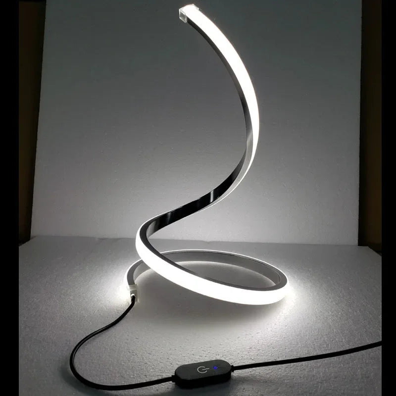 LumiSerpent - LED Table Lamp in Snake Design, Dimmable Lighting for Living Room & Bedroom