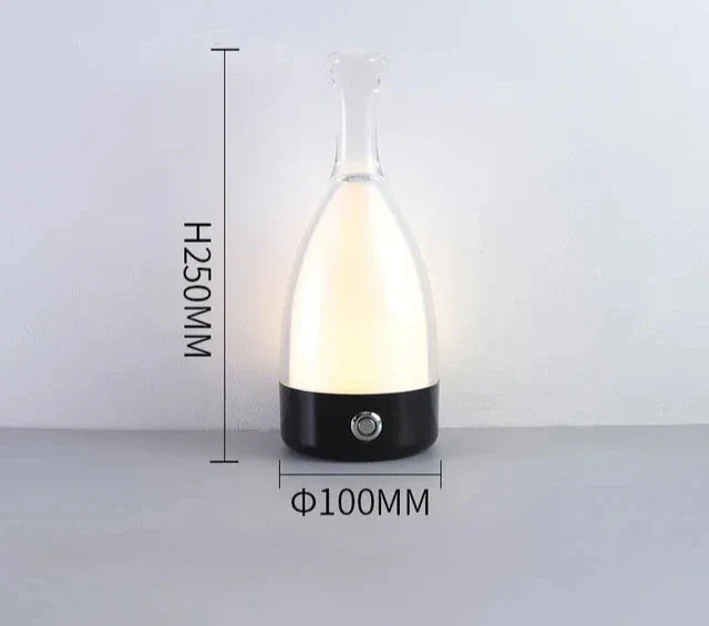 LuxeGlow - Modern Bottle Table Lamp with Dimmable LED Lighting