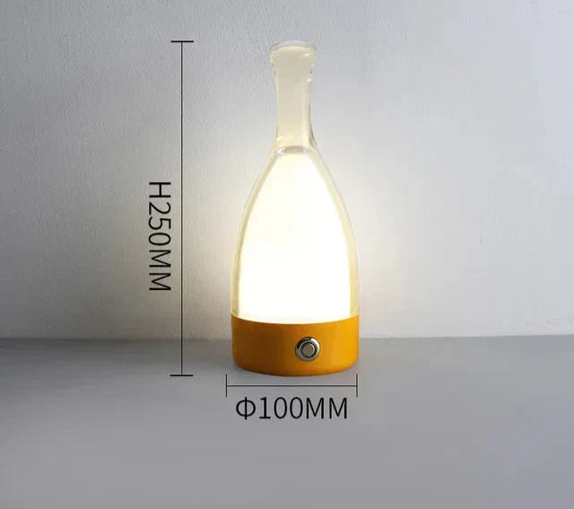 LuxeGlow - Modern Bottle Table Lamp with Dimmable LED Lighting