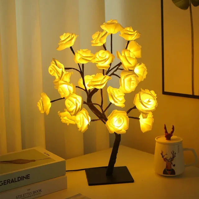 LumiTree - Lámpara de mesa LED con brazo – Iluminación decorativa ambiental para sala de estar y dormitorio