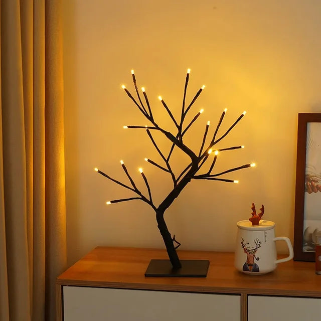 LumiTree - Lámpara de mesa LED con brazo – Iluminación decorativa ambiental para sala de estar y dormitorio