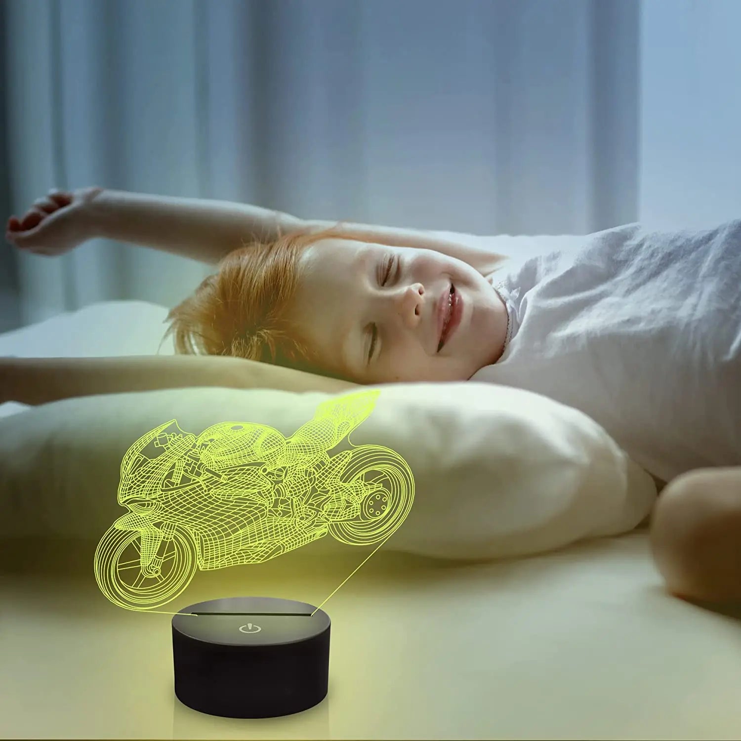 LumiBike - 3D LED Night Light with Motorcycle Design for Bikers & Kids' Room Decoration