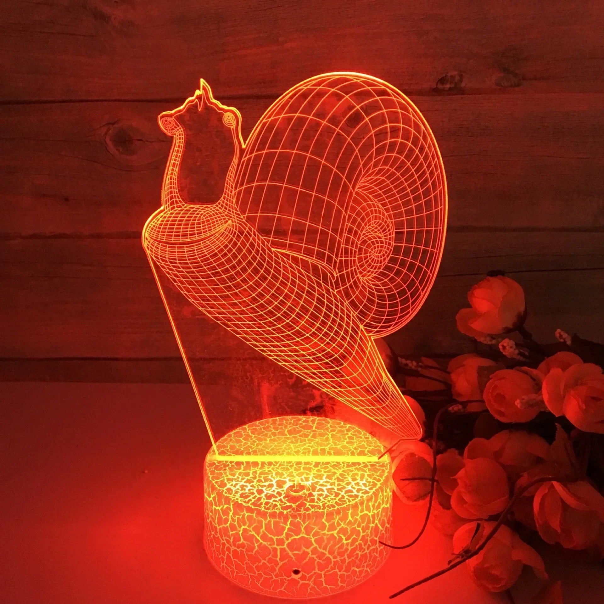 GlowSnail - 3D LED Night Light with Color Change and Dimmable Function