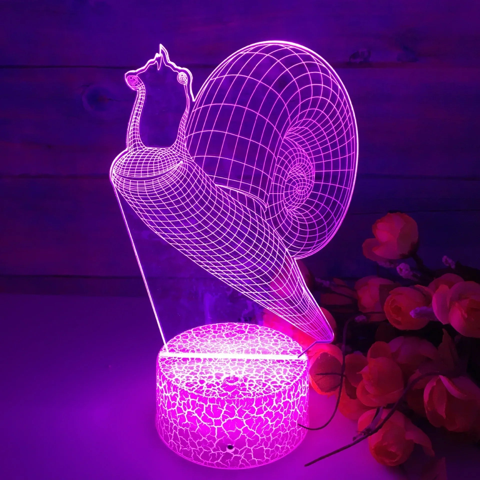 GlowSnail - 3D LED Night Light with Color Change and Dimmable Function