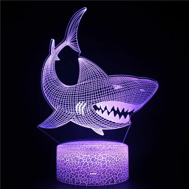 AquaGlow – 3D LED Night Lamp with Whale Illusion for Children's Rooms