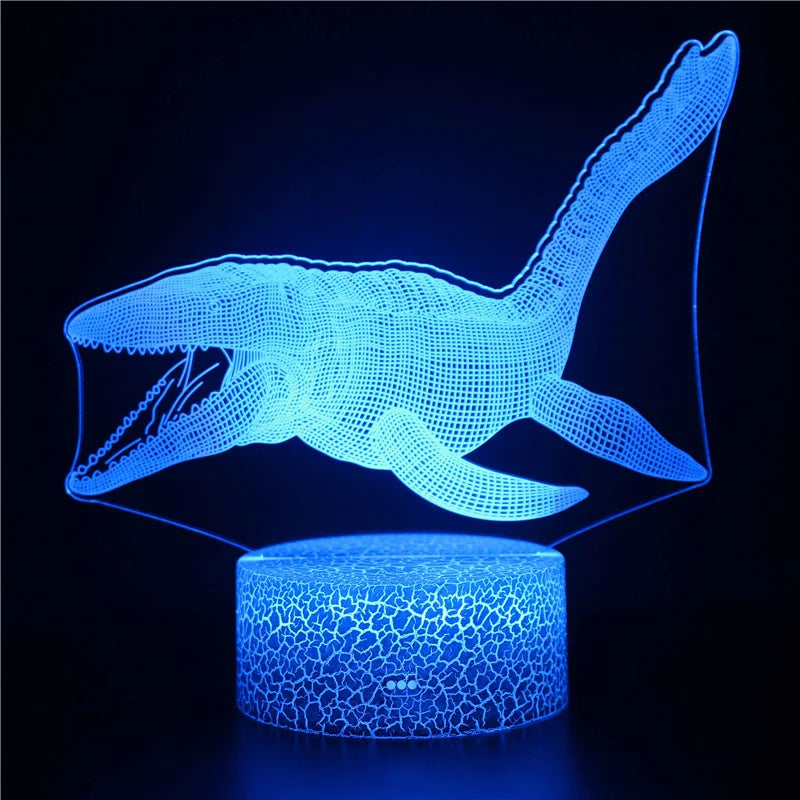 AquaGlow – 3D LED Night Lamp with Whale Illusion for Children's Rooms