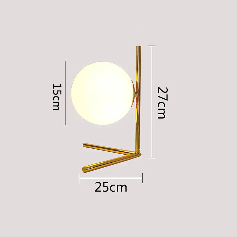 RadiantGlow - Moderne Tafellamp met Elegante Glazen Bol