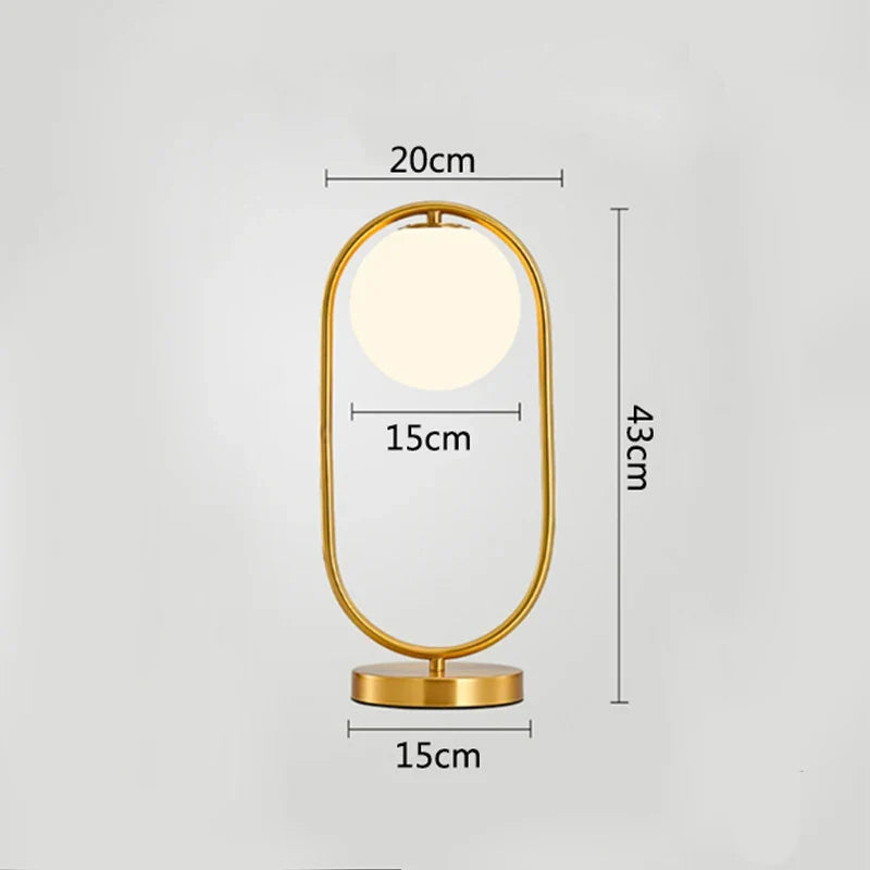 RadiantGlow - Moderne Tafellamp met Elegante Glazen Bol