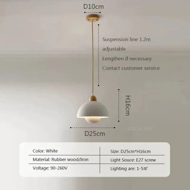 HoutBries - Lampada a sospensione moderna in legno